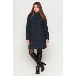 Молодежный женский пуховик зимний цвет темно-синий модель 25285-1, фото 1