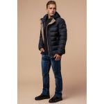 Куртка зимняя теплая мужская цвет сине-черный модель 20849, фото 1