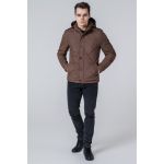 Ветровка осенне-весенняя мужская стеганая коричневого цвета модель 1268, фото 1