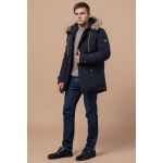 Парка мужская прямого кроя зимняя цвет синий модель 38950, фото 1