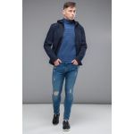 Темно-синяя осенне-весенняя ветровка молодежная мужская модель 12320, фото 1