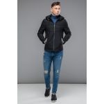 Черная молодежная мужская ветровка осенне-весенняя модель 25211, фото 1