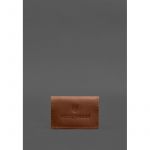 Кожаная обложка для пенсионного удостоверения светло-коричневая, фото 1