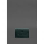 Кожаная обложка для пенсионного удостоверения зеленая, фото 1