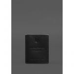 Кожаная обложка для удостоверения офицера ДПСУ (три кармана) черная, фото 1