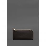 Кожаное портмоне-купюрник на молнии 14.1темно-коричневое, фото 1