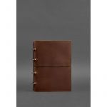 Кожаный блокнот А5 на кольцах (софт-бук) 9.0 в мягкой светло-коричневой обложке, фото 1