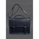 Кожаная сумка-портфель Porte синий, фото 1