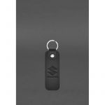 Кожаный брелок для Авто SUZUKI черный краст, фото 1