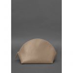 Женская кожаная косметичка 8.0 Светло-бежевая, фото 1