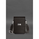 Кожаная сумка-чехол для телефона Tina Темно-коричневая, фото 1