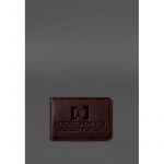 Кожаная обложка для удостоверения БЭБ (Бюро экономической безопасности Украины) Бордовая, фото 1