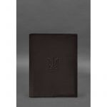 Кожаная обложка для нотариального реестра с Трезубцем темно-коричневая, фото 1