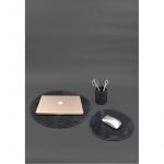 Настольный набор из натуральной кожи 1.2 синий Crazy Horse, фото 1