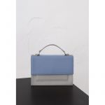 Женская кожаная сумка Grace голубой/серый, фото 1