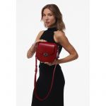 Женская кожаная сумка Naomi красная, фото 1