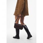 Женская кожаная сумка Nona бордовая краст, фото 1