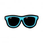 Jibbitz™ Окуляри Сині — Джибітси для взуття Crocs (Оригінальна прикраса), фото 1