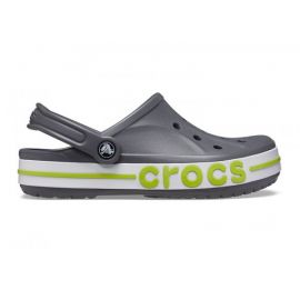 Оригинальные сабо Crocs Bayaband Charcoal серые — вид сбоку