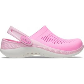Crocs LiteRide 360 Kids Taffy Pink — боковий вигляд рожевих дитячих сабо