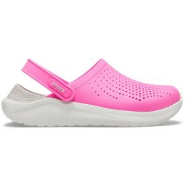 Малиновые сабо Crocs LiteRide Electric Pink — вид сбоку