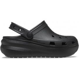 Crocs Classic Kids Cutie Black — боковий вигляд дитячих чорних сабо