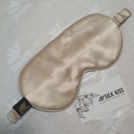 Шелковая маска для сна бежевая. Натуральный шелк ТМ "Silk Kiss", фото 1