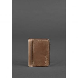 Кожаная обложка для ID-паспорта и водительских прав 4.0 темно-коричневый Crazy Horse, фото 1