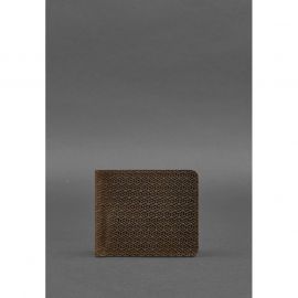 Мужское кожаное портмоне темно-коричневое 1.0 зажим для денег Карбон, фото 1