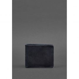 Мужское кожаное портмоне 4.1 (4 кармана) синее Crazy Horse, фото 1