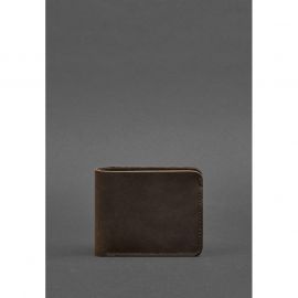 Мужское кожаное портмоне 4.1 (4 кармана) темно-коричневый Crazy Horse, фото 1