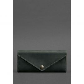 Женский кожаный кошелек Керри 1.0 зеленый Crazy Horse, фото 1