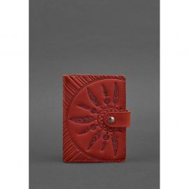 Женская кожаная обложка для паспорта коралловая 3.0 Инди, фото 1