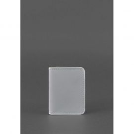 Женская кожаная обложка для ID-паспорта и водительских прав 4.0 Серая, фото 1