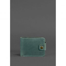 Кожаное портмоне 4.3 зеленое Crazy Horse, фото 1