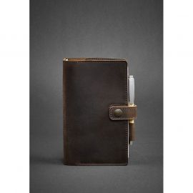 Кожаный блокнот (Софт-бук) 4.0 темно-коричневый Crazy Horse, фото 1