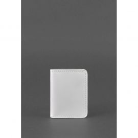 Женская кожаная обложка для ID-паспорта и водительских прав 4.0 Белая, фото 1