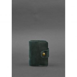 Кожаный кард-кейс 7.1 (Книжечка) зеленый Crazy Horse, фото 1