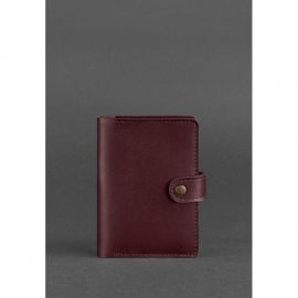 Кожаная обложка для паспорта 3.0 бордовая, фото 1