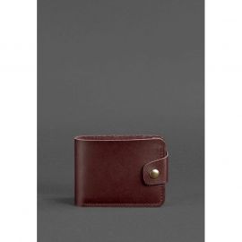 Кожаное портмоне 4.3 бордовое, фото 1