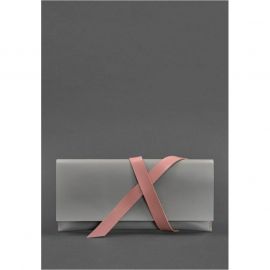 Кожаный женский тревел-кейс Voyager 1.0 Серый с розовым, фото 1