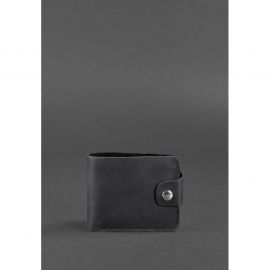 Кожаное портмоне 4.3 черное Crazy Horse, фото 1