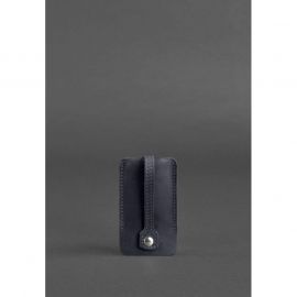 Кожаная ключница 1.0 синяя Crazy Horse, фото 1