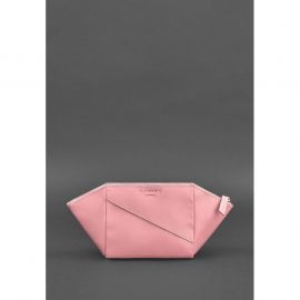 Женская розовая кожаная косметичка 2.0 Краст, фото 1