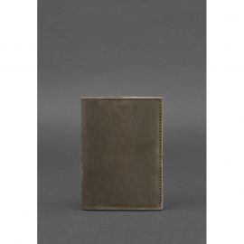 Кожаная обложка для паспорта и военного билета 1.2 темно-коричневый Crazy Horse, фото 1