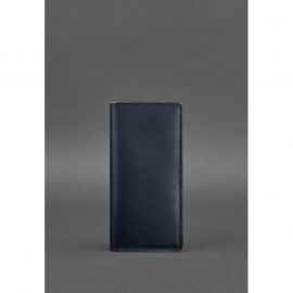 Кожаное портмоне-купюрник 11.0 темно-синее Краст, фото 1