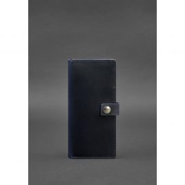 Кожаный тревел-кейс (органайзер для документов) 6.0 синий Crazy Horse, фото 1