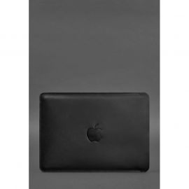 Кожаный чехол для MacBook 15-16 Черный, фото 1
