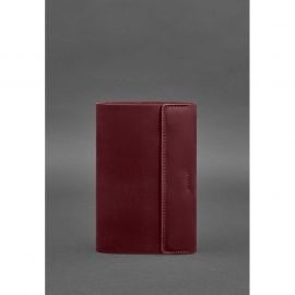 Кожаный блокнот софт-бук 7.0 бордовый Crazy Horse, фото 1