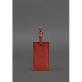 Кожаная бирка для багажа 3.0 Красная, фото 1